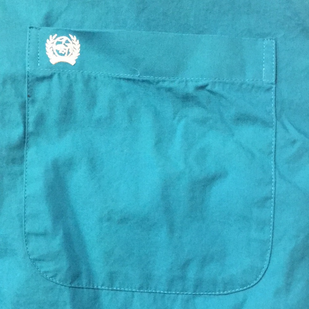 Cinch Western Shirt - Mens Small - Turquoise - Picture 2 of 11